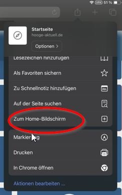 ipad pwa installieren menü